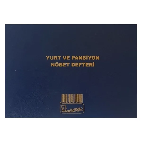 Kocaoluk Yurt Ve Pansiyon Nöbet Defteri Cilt Kapak