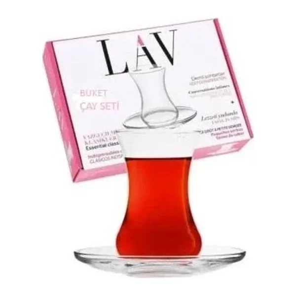 Lav Buket 12 Parça 6 Kişilik Çay Seti