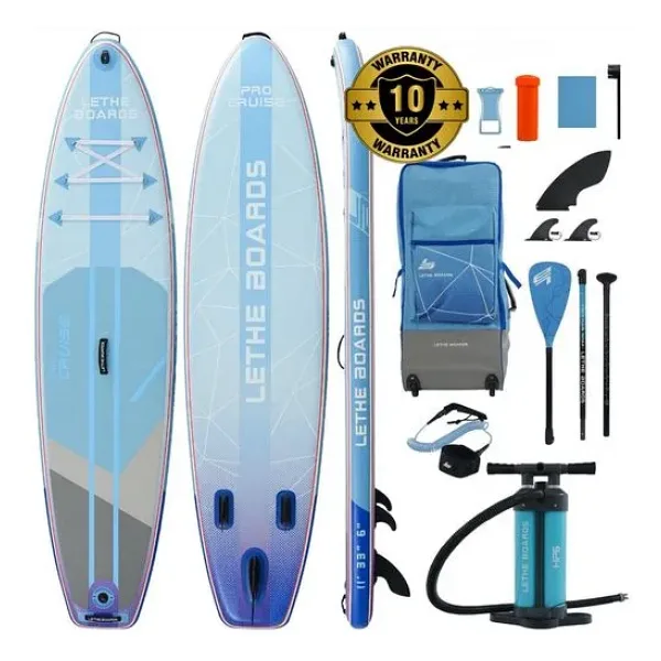 Lethe Boards 10 Yıl Garantili Lethe Pro Cruise Msl Tekn. 335X84x15cm Premium Seri(Fiberglass Kürek+Tekerlekli Çanta+Hp6 Pompa)