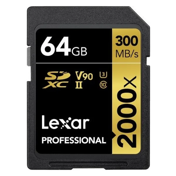 Lexar Professional Gold Series 2000x LSD2000064G Class 10 UHS-II U3 V90 64 GB Hafıza Kartı