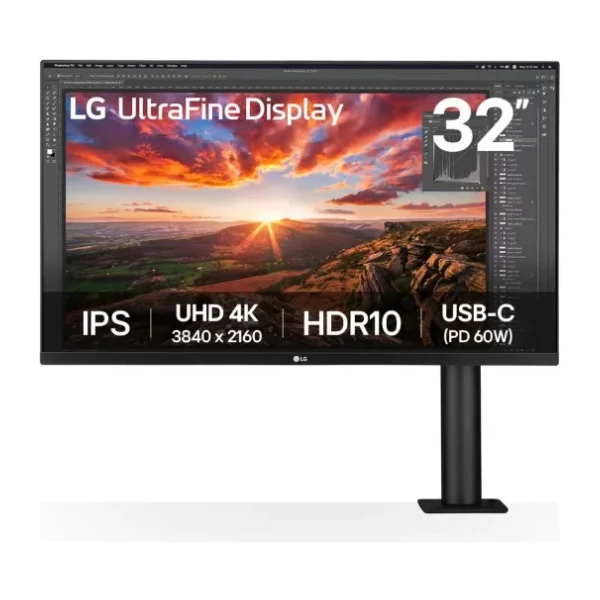 LG 32UN880K-B 31.5" 5 ms 4K Pivot IPS 60 Hz Monitör