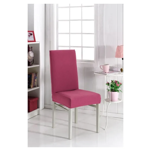Likralı Yıkanabilir 6'lı Sandalye Örtüsü - 35 x 55 cm - Gül Kurusu