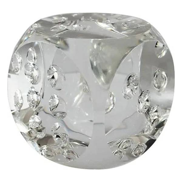 Lucky Art Dekoratif Kristal Cam Dekoratif Zar 7x7x7 cm