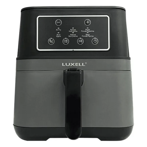 Luxell 7,5 Lt Yağsız Sıcak Hava Fritözü - Tek Hazneli, Sökülebilir Üst Kapak, Enerji Tasarruflu ve Kolay Temizlik