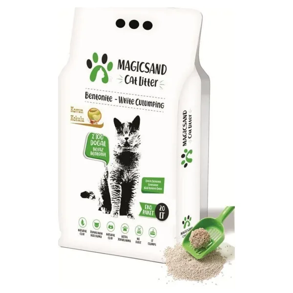 Magicsand Kavun Kokulu 20 lt İnce Taneli Bentonit Kedi Kumu