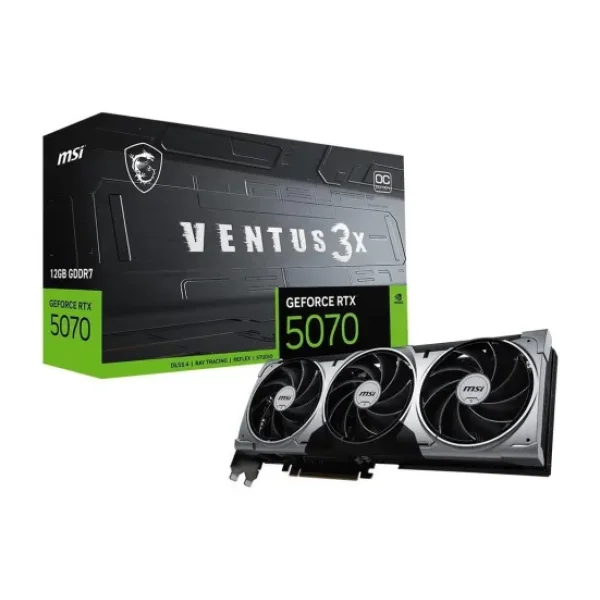 MSI RTX 5070 12G Ventus 3X OC G5070-12V3C 192 Bit GDDR7 12 GB Ekran Kartı