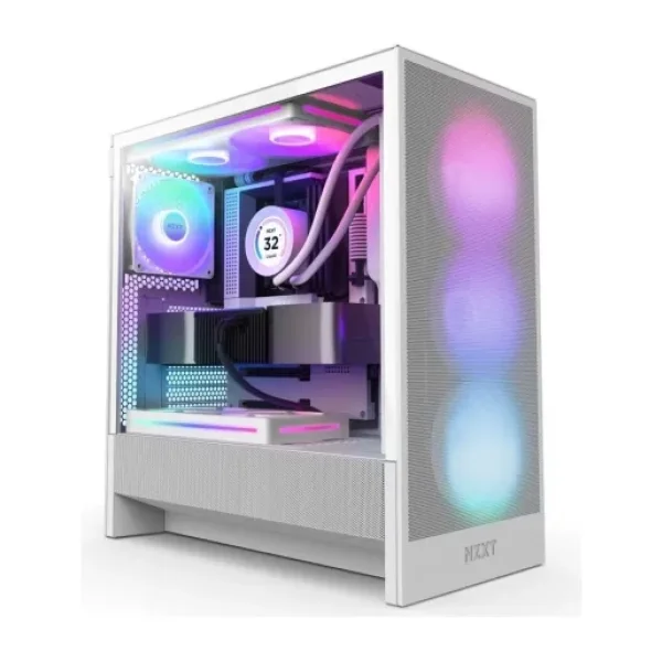 NZXT H5 Flow 2024 CC-H52FW-R1 RGB Fanlı Beyaz E-ATX Oyuncu Kasası