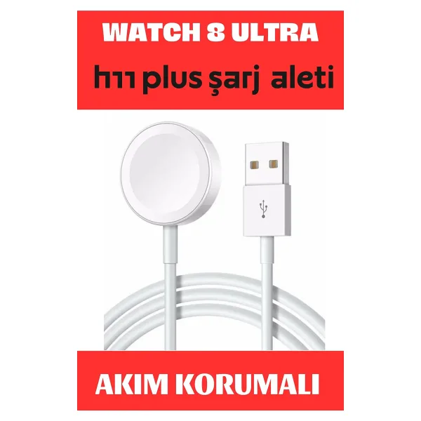 OBRAX Watch 8 Ultra H11 Plus Uyumlu Akım Korumalı Şarj Aleti