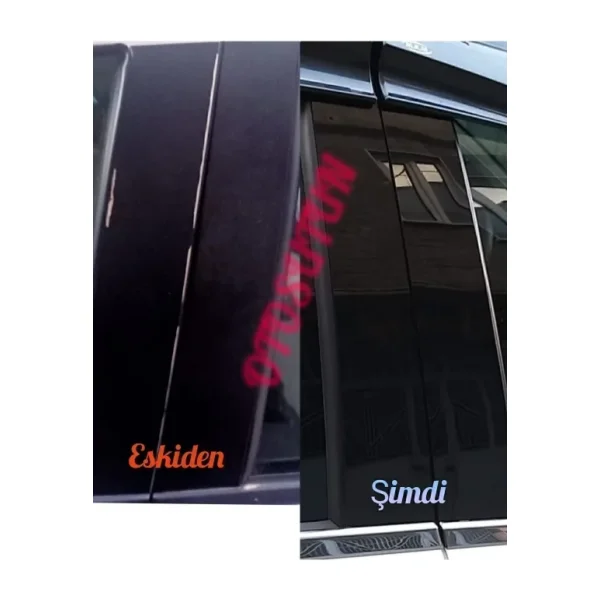 OTOSUTUN Fiat Linea Parlak Siyah Kapı Sütunları