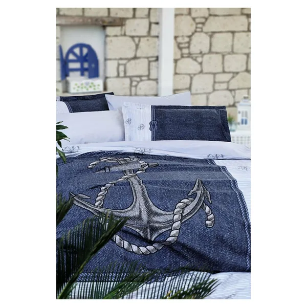 Özdilek Anchor Denim Çift Kişilik Pike Takımı