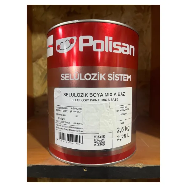 Polisan Selülozik Boya Yeni Boncuk Mavi 2,5 Litre Yeni Versiyon