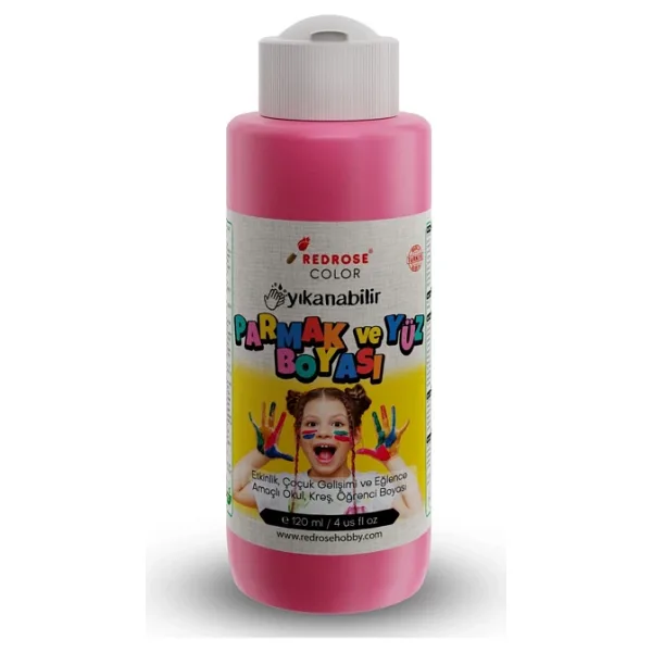 Red Rose 120 ml Pembe Parmak Boyası
