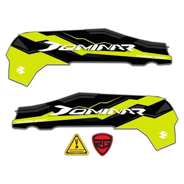 Redline Grafik BAJAJ Dominar D250 -400 AKSESUAR YAN 3D KABARTMALI SARI DAMLA STİCKER