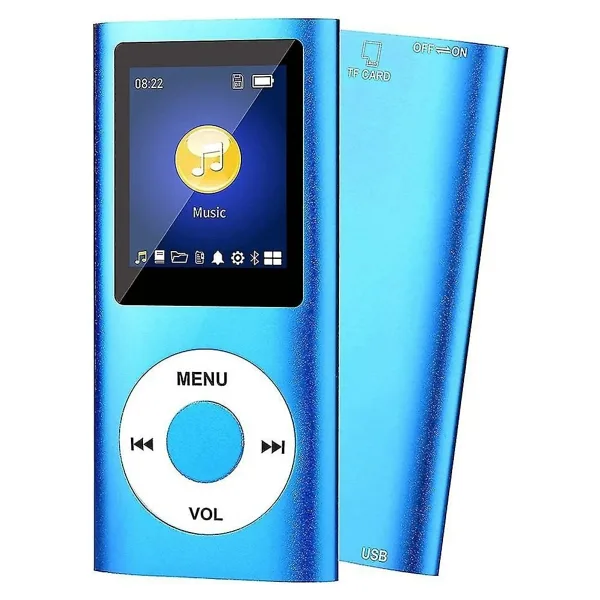 SIGHTZER Digital Renkli Ekranlı Mp3-mp4 Çalar Hafıza Kartı Girişli Metal (mavi)