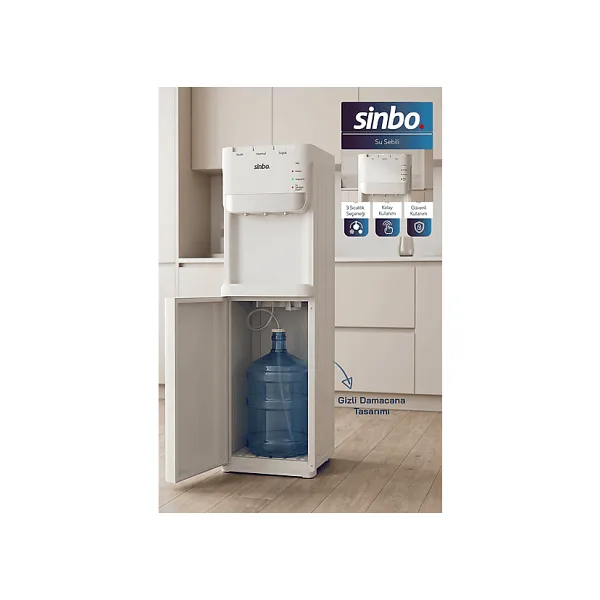 Sinbo SWD-6204 Gizli Damacanalı Beyaz Su Sebili