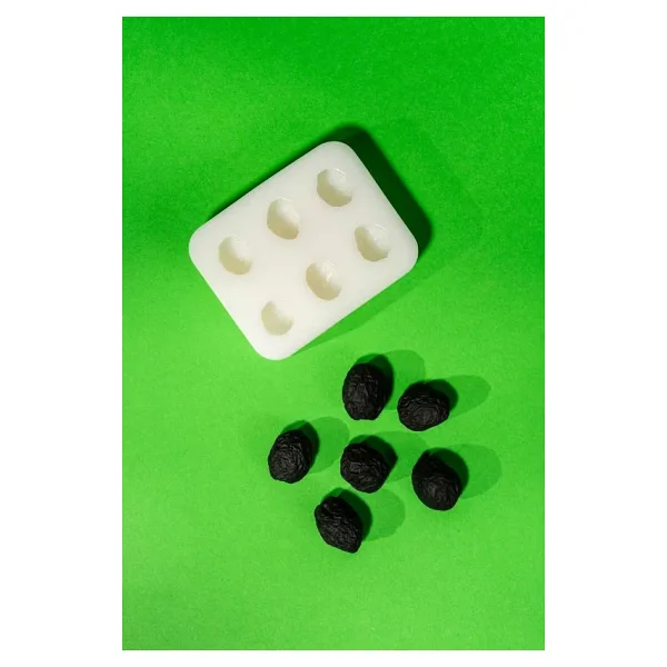 Siyah Zeytin Altılı Silikon Mum Kalıbı