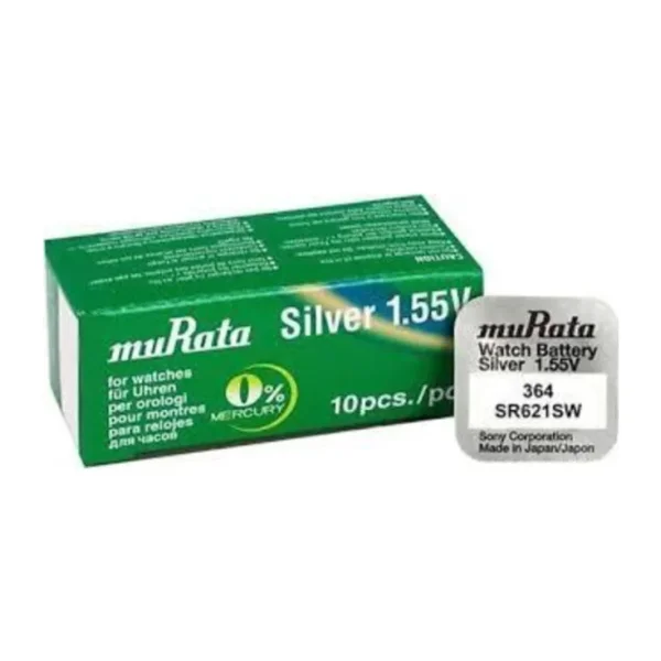 Sony Murata 10 Adet SR621SW 364 1.5V Gümüş Oksit Saat Pili Uzun Ömürlü Kullanım İçin