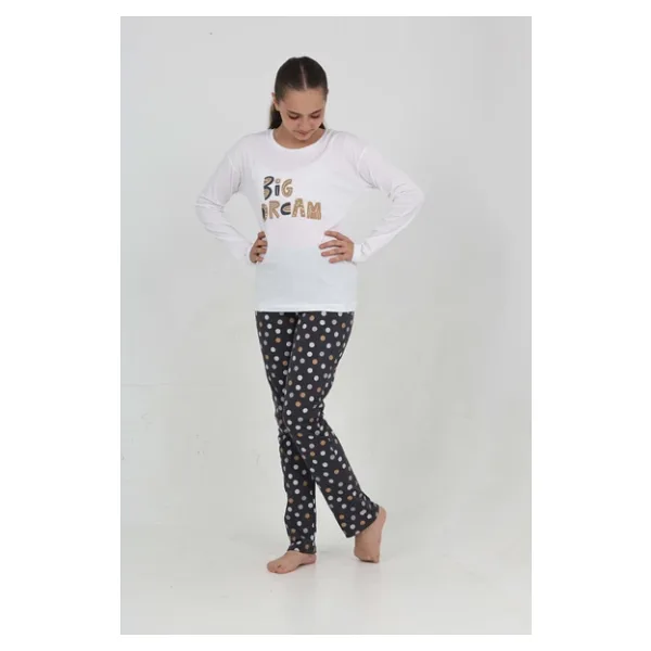 Toontoy Kız Çocuk Big Dream Baskılı Pijama Takım