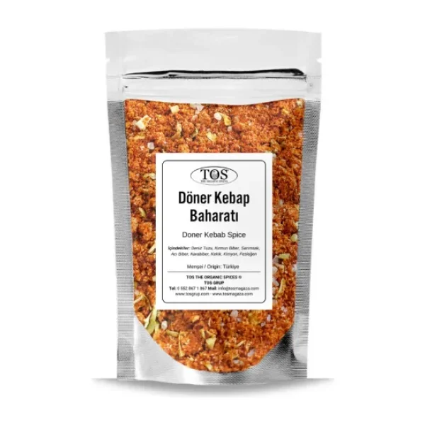 TOS The Organic Spices Döner Kebap Baharatı 100 gr Döner Kebab Spice - Premium Quality Baharat Karışımı