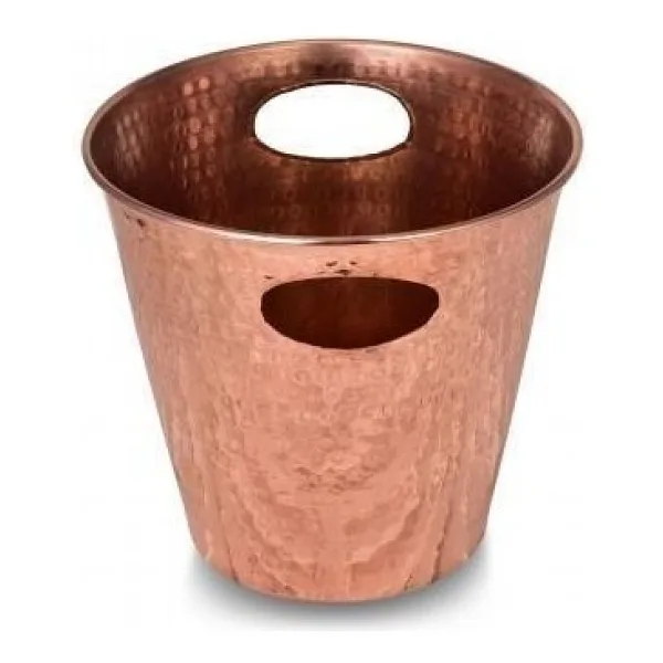 Turna Bakır Turna2552-1 Mercan Kırmızı 24 cm El Dövme Buz Kovası