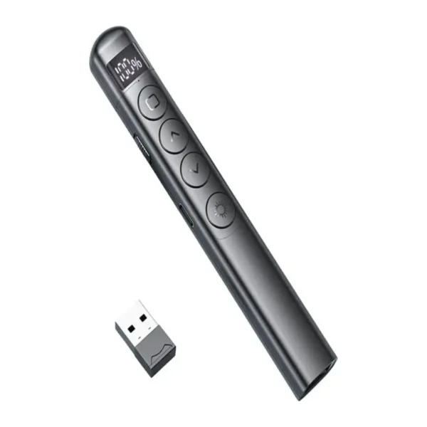 ULTRATEKNO S7 Dijital Ekranlı Şarjlı Lazer Sunum Kumandası Şarj Göstergeli Lazer Powerpoint Laser Pointer Slayt