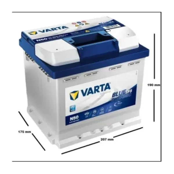 Varta Blue Dynamic EFB N50 50 Ah 550 CCA Akü