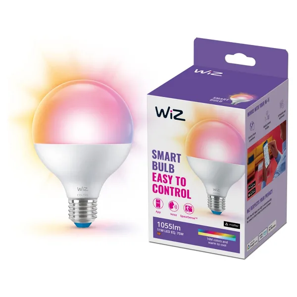 WiZ G95 Renkli Ambiyans 11 W-75 W E27 Akıllı LED Ampul