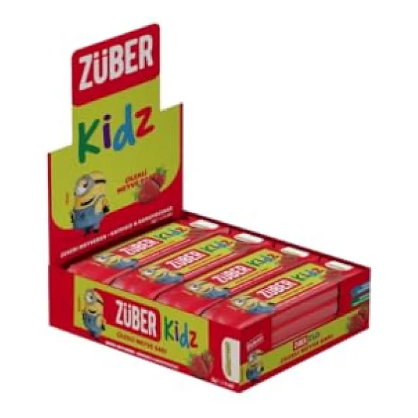 Züber Kidz Çilekli Meyve Bar, 25Gr, 16 Adet