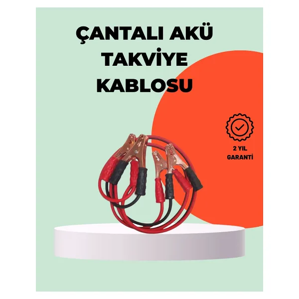 1200a Takviye Kablosu Araç Acil Yardım 2 Metre Güçlü Maşa