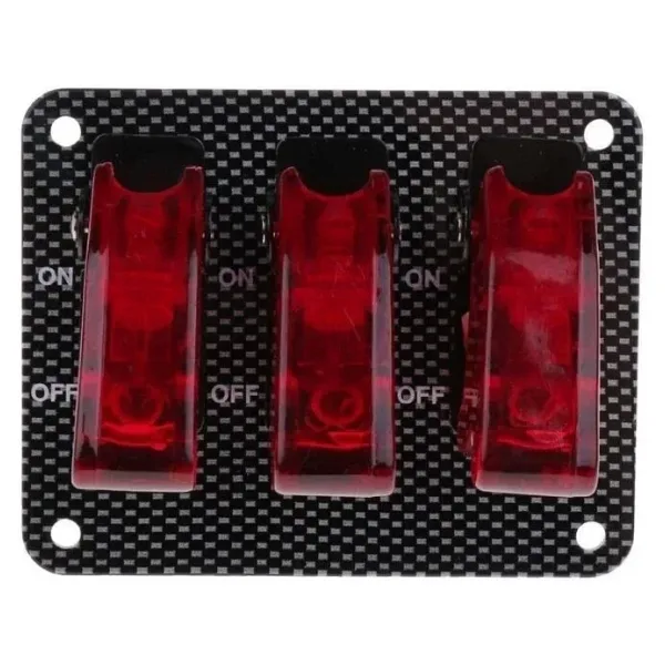3'lü ON-OFF Toggle Switch Panel