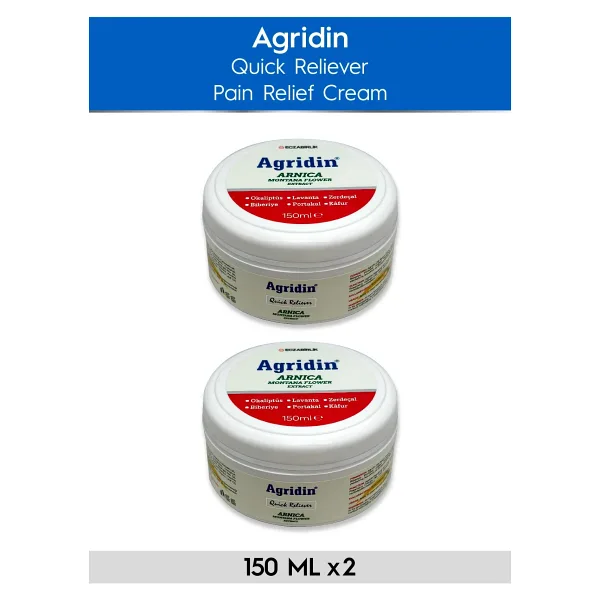 Agridin Arnica Rahatlatıcı Krem 150 ml 2 Adet