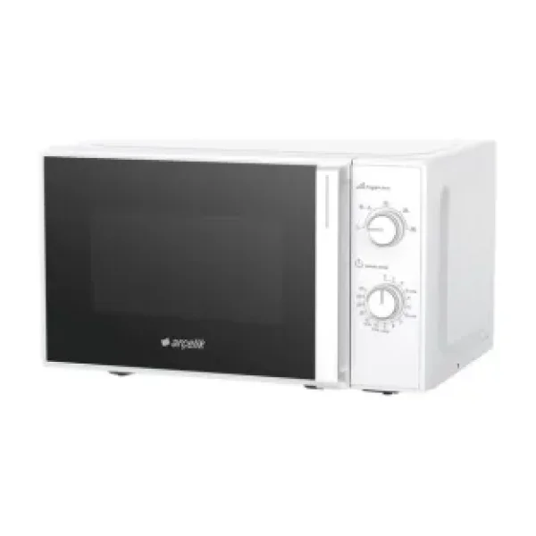 Arçelik 20 Litre Kapasiteli Solo Mikrodalga Fırın 700 W Beyaz Renk Mekanik Kontrol Paneli