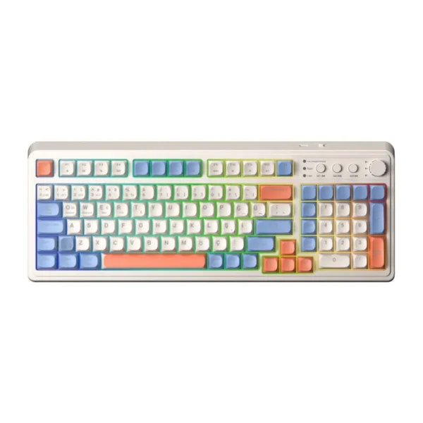Aula S99 Retro Turuncu RGB %96 Kablolu/Kablosuz Oyuncu Klavyesi