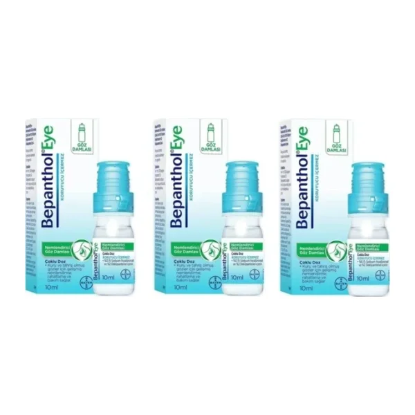 Bepanthol Eye Nemlendirici Göz Damlası 10 ml 3 Adet