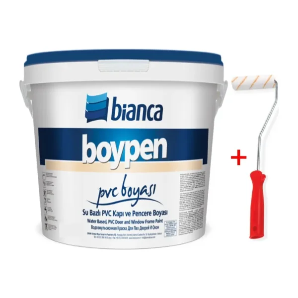 Bianca Boypen Pvc Kapı-Pencere-Tavan Boyası Kullanıma Hazır 1 kg Beyaz Rulo -Su Bazlı-Kokusuz