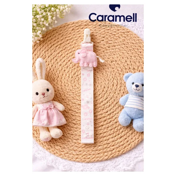 Caramell My Baby Kumsal Sevimli Fil Emzik Askısı Pembe 2191