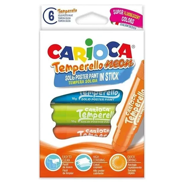 Carioca Temperello Neon 6'lı Stick Poster Boyama Kalemi