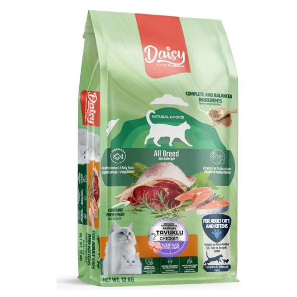 Daisy Premium Tavuklu Kısırlaştırılmış Kedi Maması 12 kg