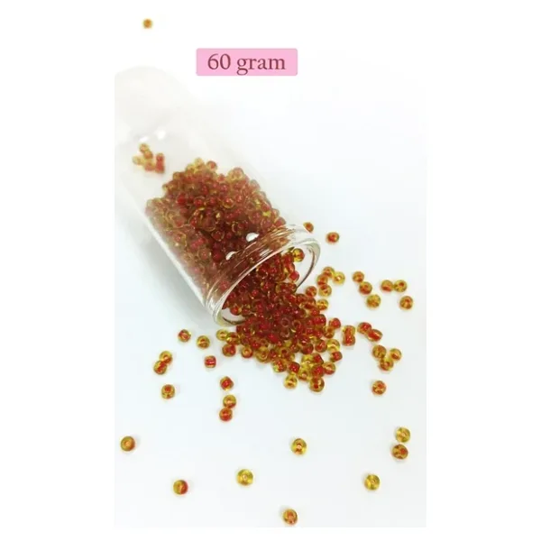 Dökme Cam Kum Boncuk (8/0) 3 mm - 60 Gram - Şeffaf Açık Kahve - BNC189