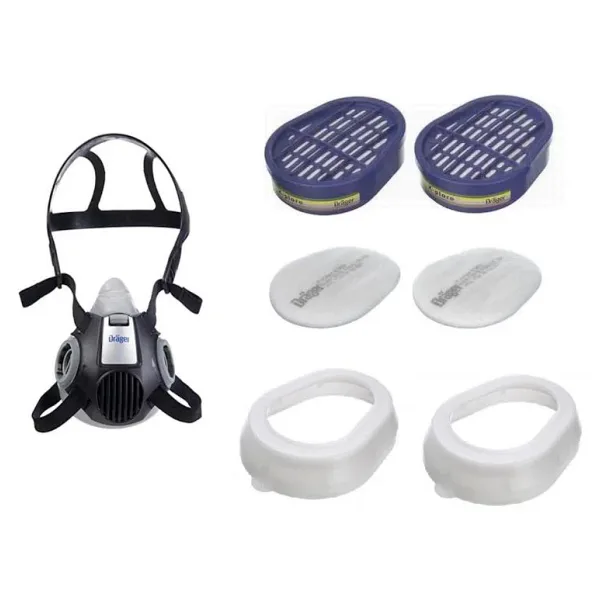 Drager Drager x Plore Yarım Yüz Toz Maskesi 3300+ABEK Filtre+Ffp2 Filtre+Ped Kapağı - 1