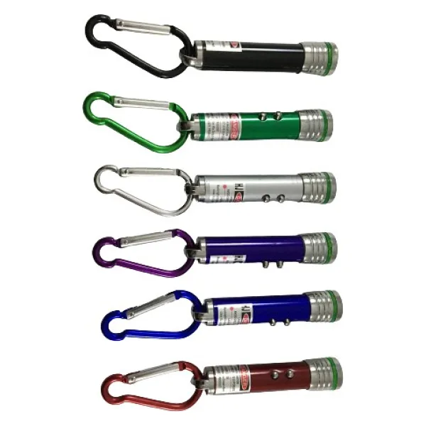 Eray Kırtasiye Lazer, El Feneri, Acil Durum Feneri 3'ü 1 Arada Anahtarlıklı Pet Kedi Oyuncağı Lazer Pointer, Işaretleyici - Yeşil