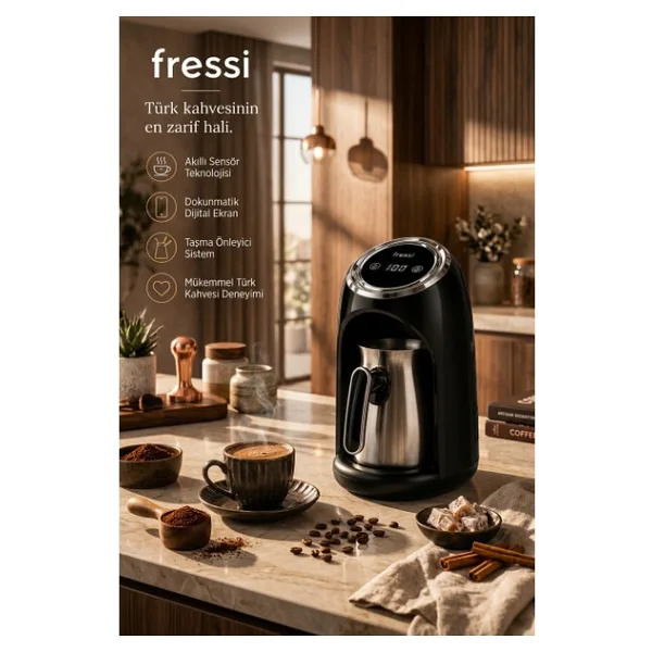 Fressi FR-TK302 Siyah Türk Kahve Makinesi