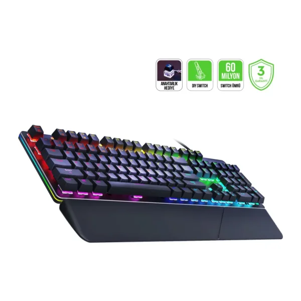 Gamepower Calypso V2 RGB Red Switch Kablolu Mekanik Oyuncu Klavyesi
