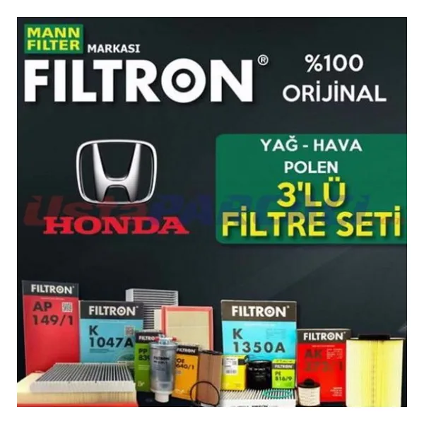Honda Jazz 1.4 MANN FİLTRON Filtre Bakım Seti 2002-2008 L13A
