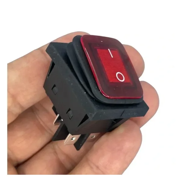 IC-104W-S Körüklü Geniş Işıklı Kırmızı Anahtar 30A ON-OFF 4P