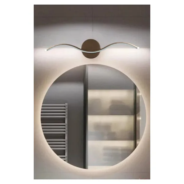 LEGACY Wave Modern Tasarım Kahverengi Gün Işığı Ledli Banyo - Mutfak - Salon Led Duvar Aplik