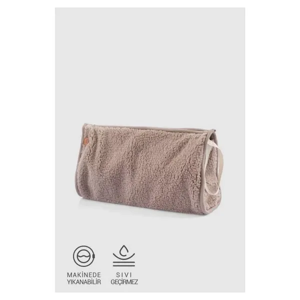 Little Gusto Sıvı Geçirmez Fermuarlı Askılı Wellsoft Organizer Çanta Kahve