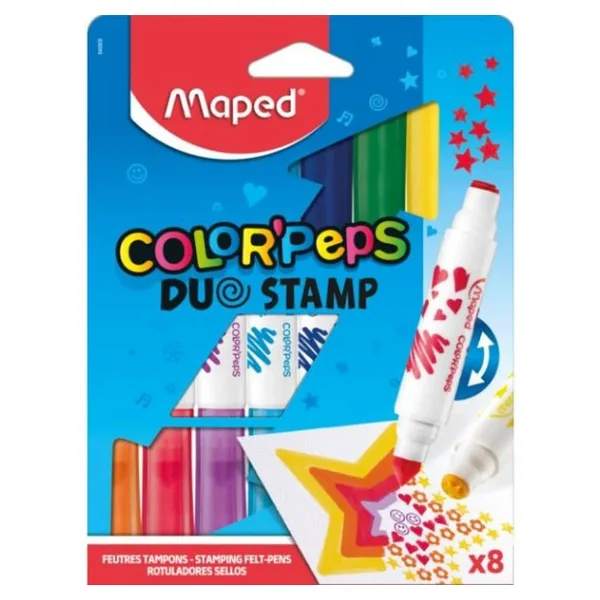 Maped Color Peps Duo Stamp 8'li Jumbo Keçeli Kalem Seti