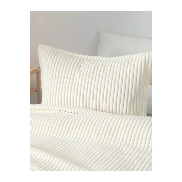 Merinos Modern Line Ekru 220x240 cm Çift Kişilik Battaniye Seti
