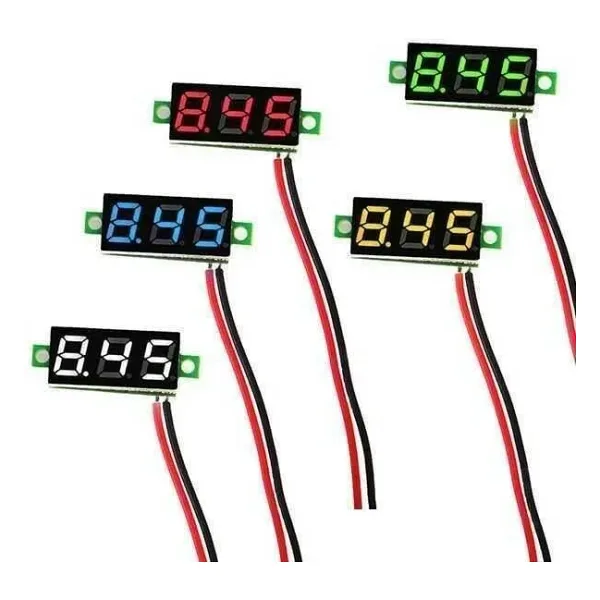 Mini Voltaj Göstergesi Mavi 4V - 30V Voltmetre
